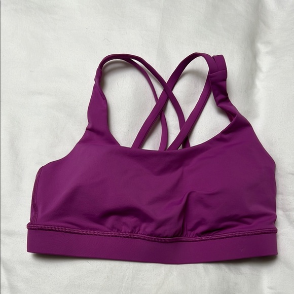 ALO Women's Purple Strappy Sports Bra - Picture 1 of 6